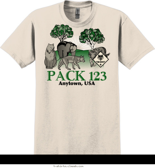 Anytown, USA PACK 123 T-shirt Design 