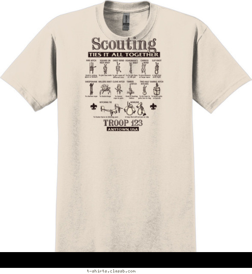 TROOP 123 ANYTOWN, USA T-shirt Design 