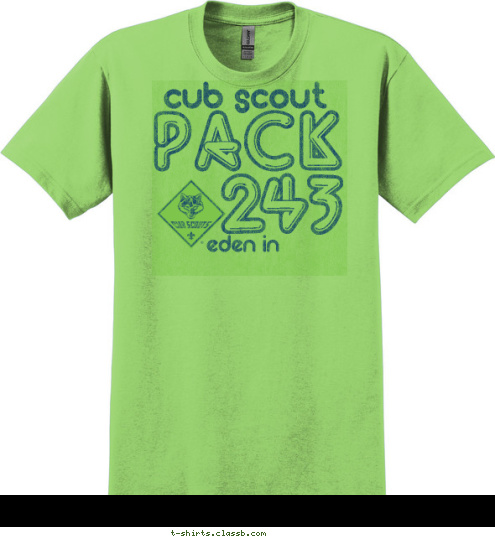 PACK 243 eden in cub scout T-shirt Design pack243-2011-4