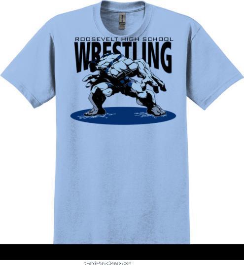 WRESTLING ROOSEVELT HIGH SCHOOL T-shirt Design SP1266