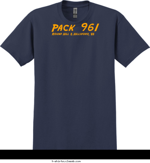 Cub Scouts Round Hill & Hillsboro, VA 961
 Pack T-shirt Design 