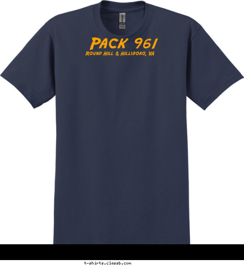 Pack
 961
 Round Hill & Hillsboro, VA 961
 Pack T-shirt Design 