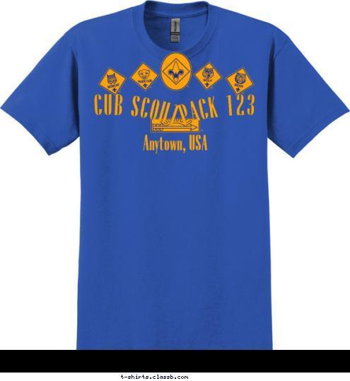 PACK 123 Anytown, USA CUB SCOUT T-shirt Design 