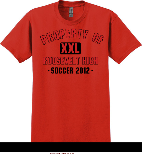 Property of XXL Soccer Shirt T-shirt Design