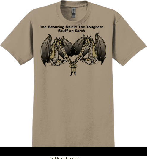 New Text The Scouting Spirit: The Toughest Stuff on Earth T-shirt Design 