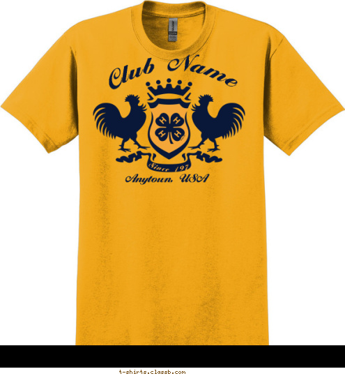 Since 1971 Anytown, USA Club Name T-shirt Design 