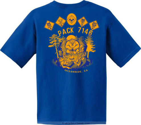 OCEANSIDE, CA PACK 7146 T-shirt Design 