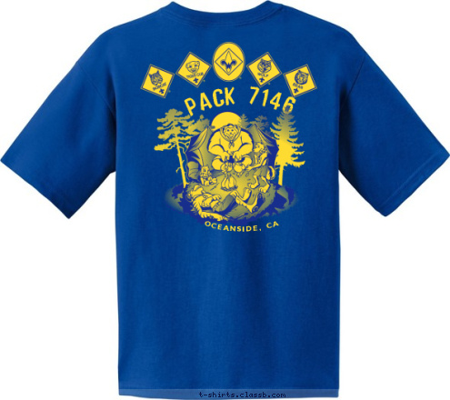 PACK 7146 OCEANSIDE, CA OCEANSIDE, CA PACK 7146 T-shirt Design 