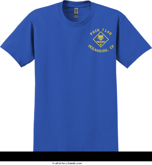 PACK 7146 OCEANSIDE, CA OCEANSIDE, CA PACK 7146 T-shirt Design 