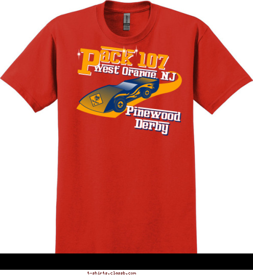 Pinewood
Derby P West Orange, NJ ack 107 T-shirt Design 