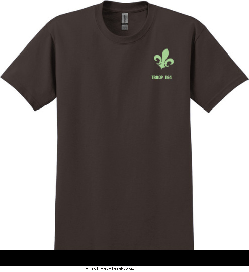 QUARTZ HILL,CA ANYTOWN, USA TROOP 164 TROOP 164 CALIFORNIA QUARTZ HILL T-shirt Design DRK CHOCOLATE LOGO