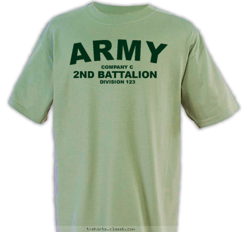 DIVISION 123 2ND BATTALION COMPANY C ARMY T-shirt Design SP2198