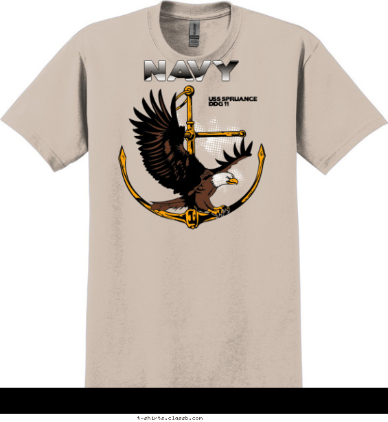 Navy Anchor Shirt T-shirt Design