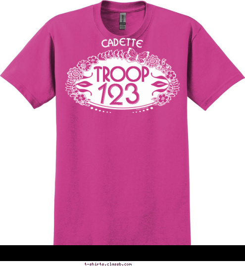 123 TROOP

 CADETTE T-shirt Design SP340