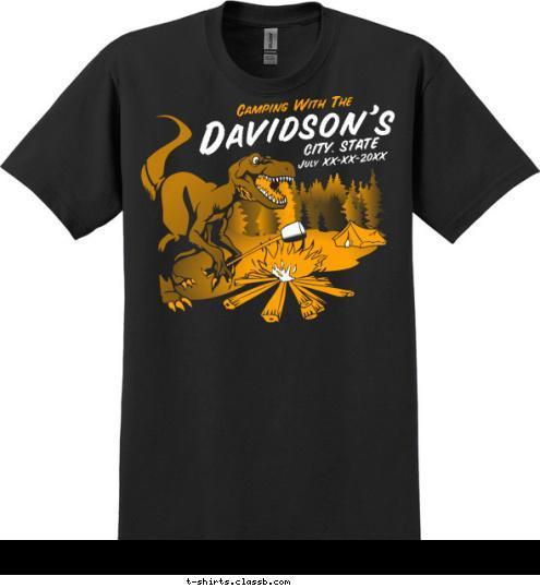 July 12-13-2012 Ninevah, PA Camping With The Davidson's T-shirt Design SP366