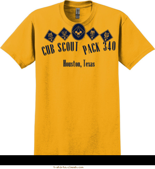 PACK 340 Houston, Texas CUB SCOUT T-shirt Design 