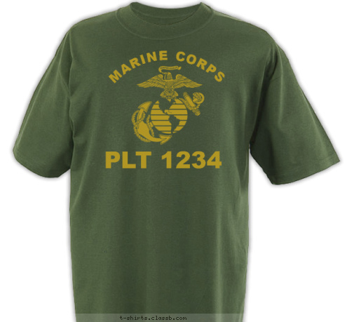 PARRIS ISLAND ALPHA COMPANY 1ST BN MARINE CORPS PLT 1234 T-shirt Design sp2213