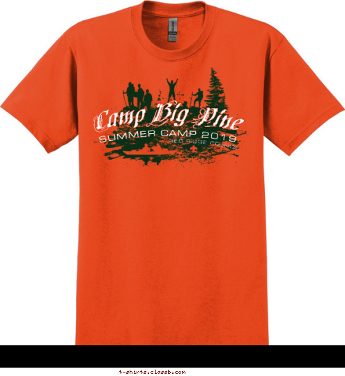 Cub Scout SUMMER CAMP 2012 RED RIDGE COUNCIL Camp Big Pine T-shirt Design SP845