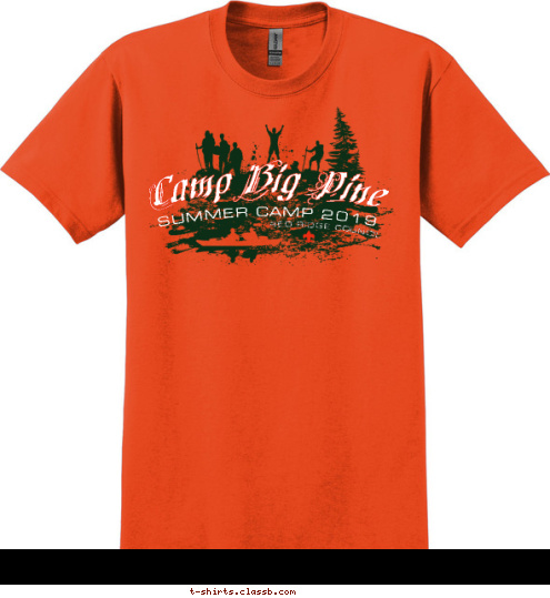 Cub Scout SUMMER CAMP 2012 RED RIDGE COUNCIL Camp Big Pine T-shirt Design SP845