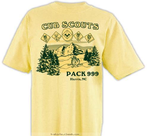 Harris, NC PACK 999 CUB SCOUTS T-shirt Design 