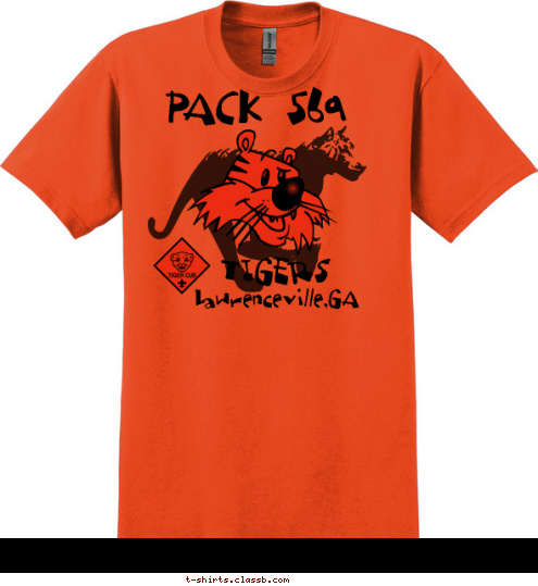 Lawrenceville,GA TIGERS PACK 569 T-shirt Design 