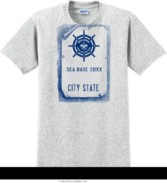 Sea Base Scroll T-shirt Design