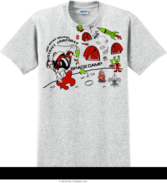 Camporee Space Camp T-shirt Design