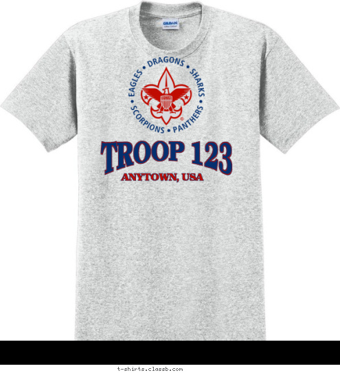 TROOP 123 ANYTOWN, USA T-shirt Design SP1429