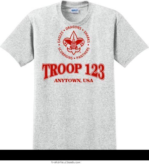 TROOP 123 ANYTOWN, USA T-shirt Design SP1428