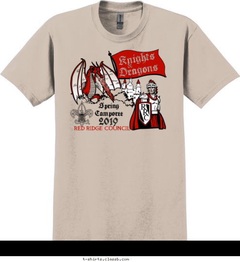 Day Camp & RED RIDGE COUNCIL 2012 Spring
Camporee Knights
Dragons T-shirt Design SP1449