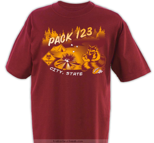 CITY, STATE PACK 123 T-shirt Design SP2191