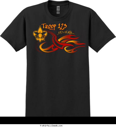 TROOP 123 CITY, STATE
 T-shirt Design SP1476