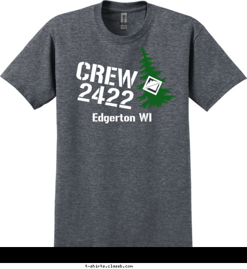 Edgerton WI
 CREW 
2422 T-shirt Design SP1609