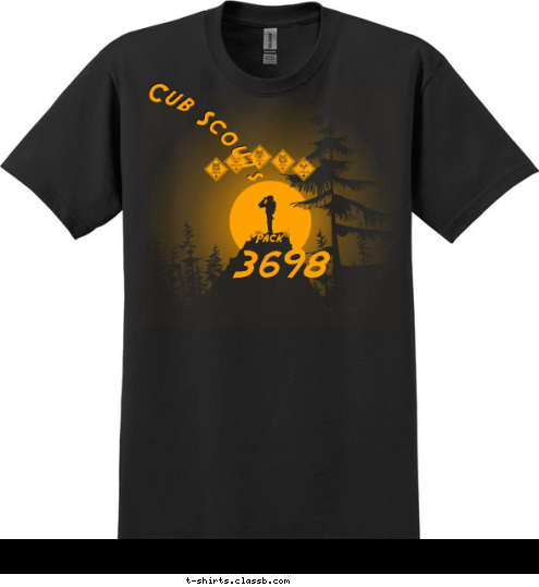 Simi Valley, CA Cub Scouts Cub Scouts 3698
 Pack Cub Scouts T-shirt Design 