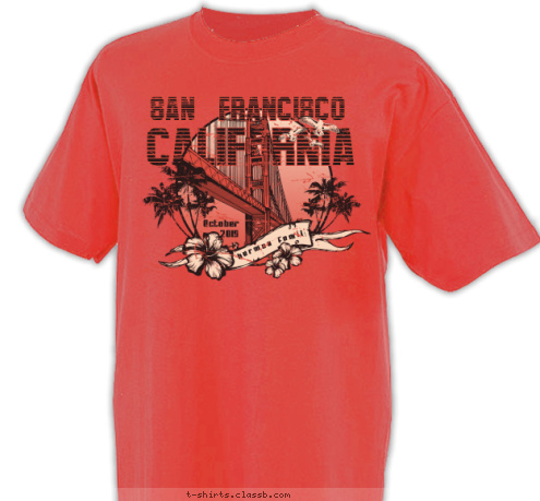 Sherman Family October
2012 SAN FRANCISCO CALIFORNIA T-shirt Design SP3240