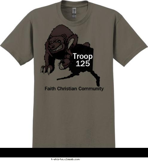 Your text here! Faith Christian Community Troop
125 T-shirt Design 