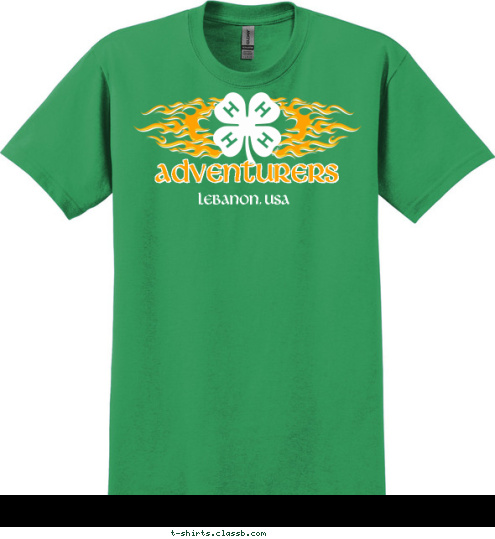 Lebanon, USA Adventurers T-shirt Design 