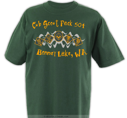 Bonney Lake, WA Cub Scout Pack 504 T-shirt Design 