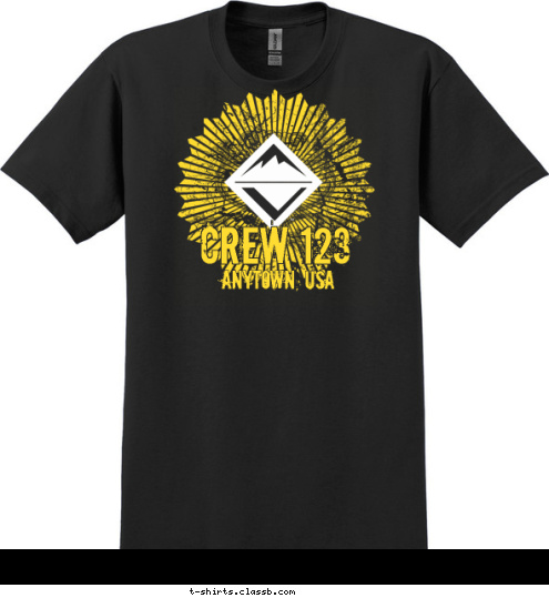 ANYTOWN, USA CREW 123 T-shirt Design SP1610