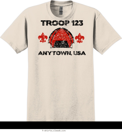 ANYTOWN, USA TROOP 123 T-shirt Design sp2163