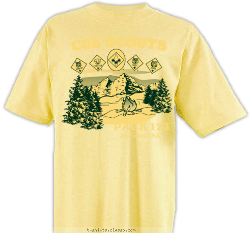 Anytown, USA PACK 123 CUB SCOUTS T-shirt Design 