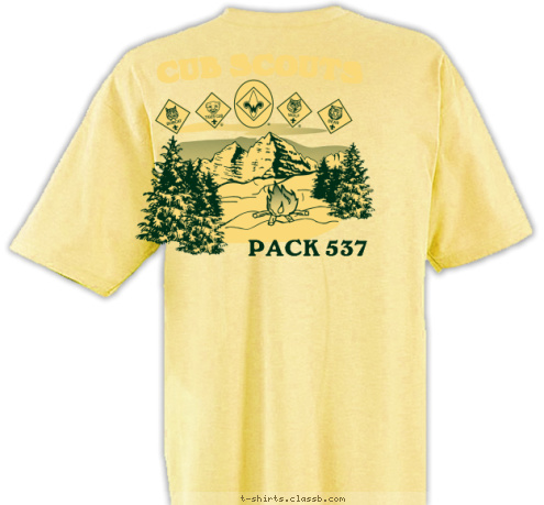 Cypress, Texas PACK 537 CUB SCOUTS T-shirt Design 