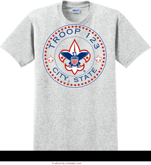 TROOP 123 CITY, STATE T-shirt Design Sp2164