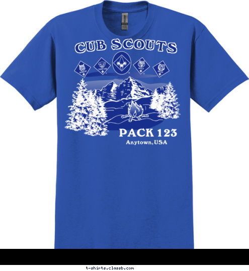 Anytown, USA PACK 123 CUB SCOUTS T-shirt Design 