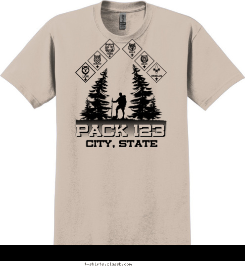 CITY, STATE PACK 123 T-shirt Design Sp2162