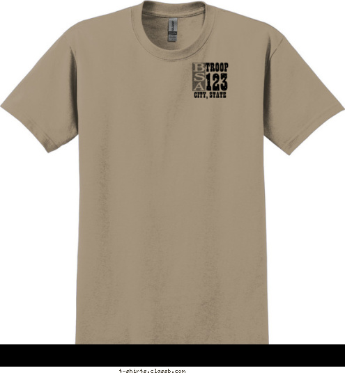 TROOP
 123
 CITY, STATE
 T-shirt Design SP2141