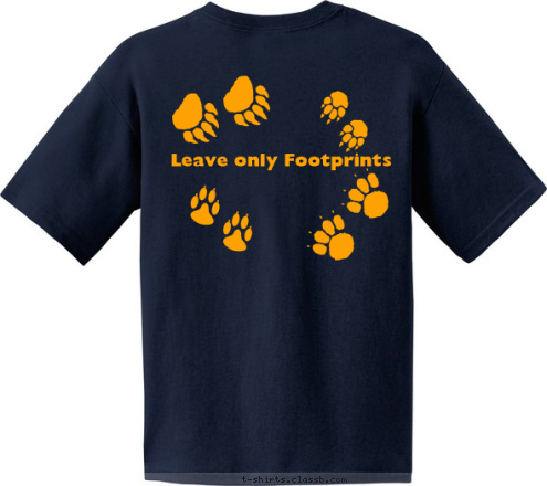 Leave only Footprints PACK 66 Norwell, MA T-shirt Design 