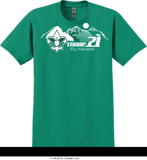 TROOP Ely, Nevada 71 T-shirt Design 