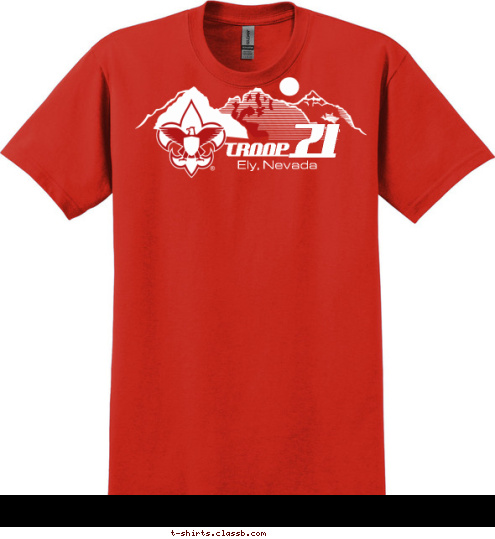 THOMPSON 71 TROOP Ely, Nevada 71 T-shirt Design 