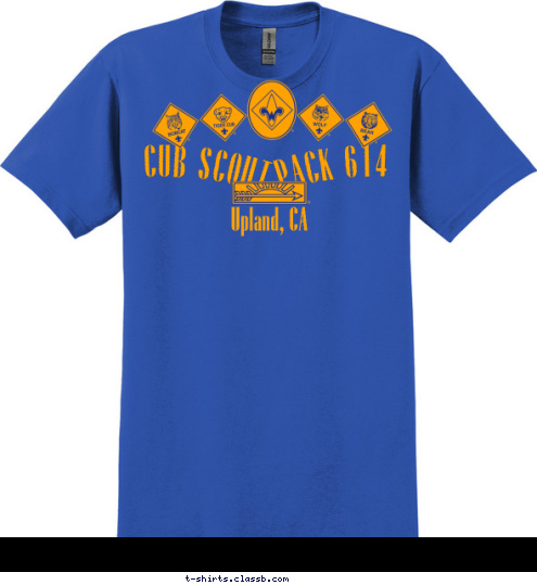 PACK 614 Upland, CA CUB SCOUT T-shirt Design 